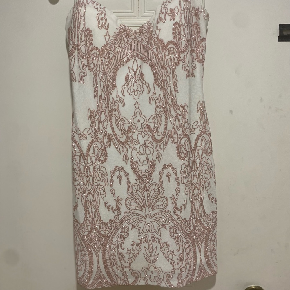 Women’s dress - rose gold glitter